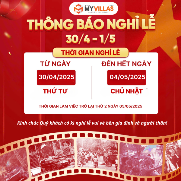 THÔNG BÁO LỊCH NGHỈ ĐẠI LỄ 30/4 VÀ  QUỐC TẾ LAO ĐỘNG 1/5